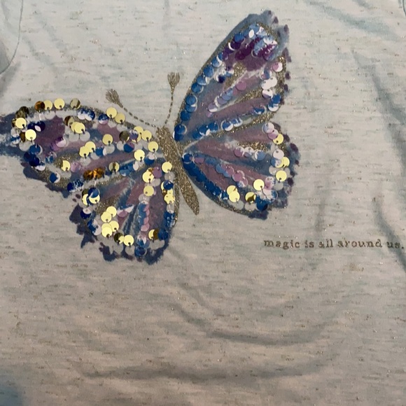 Girls Butterfly T-Shirt - Picture 2 of 3